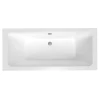 Siko 180x80 cm Nora Plus baignoire rectangulaire en acrylique, gauche et droite, sans pieds, blanc (NO1800PLUS)