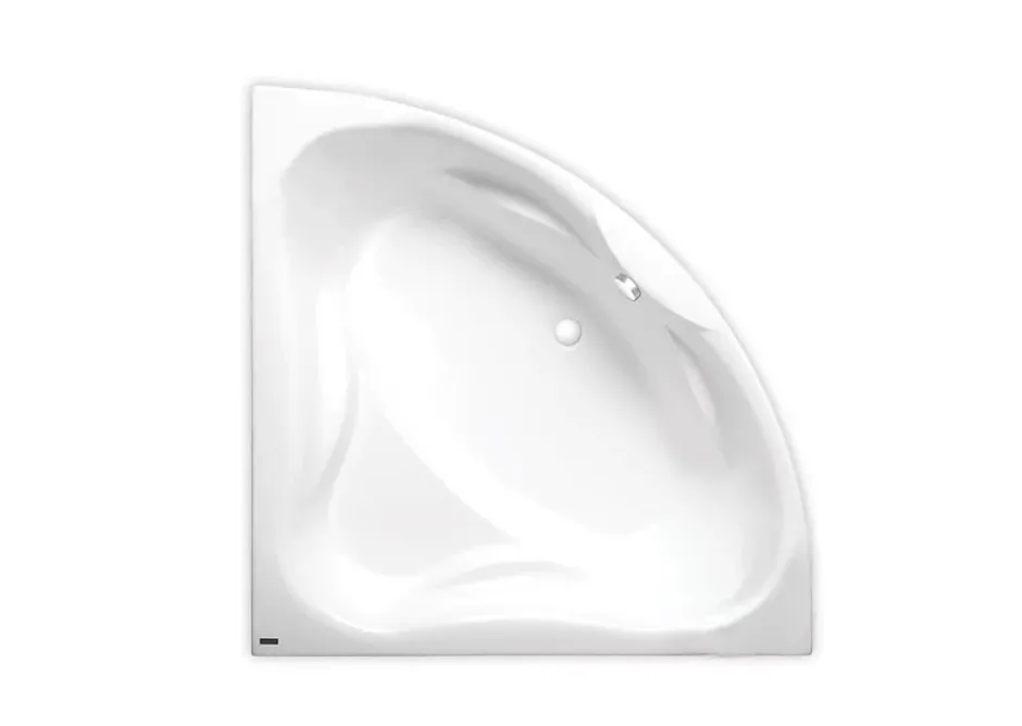 Siko 150x150 cm Royale baignoire d'angle en acrylique, gauche et droite, sans pieds, blanc (RO1500NEW)