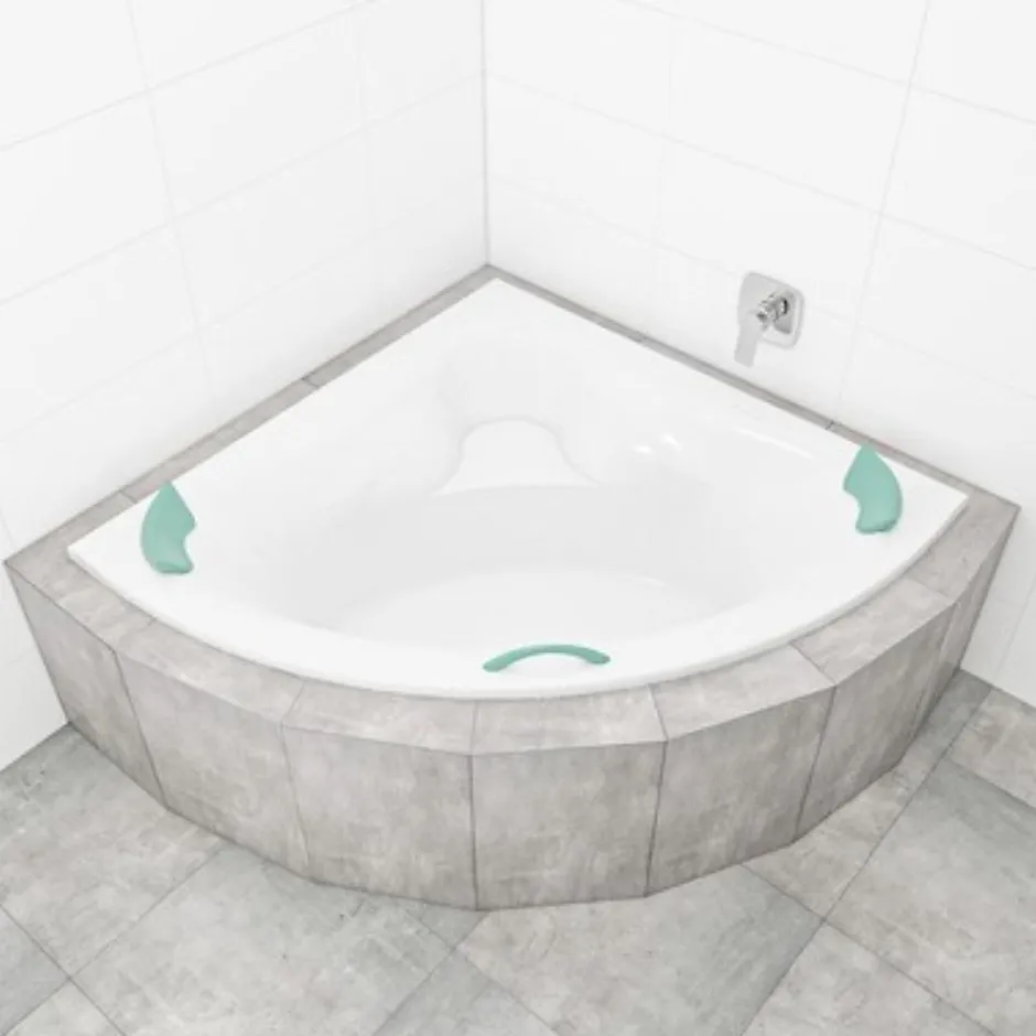 Siko 150x150 cm Royale baignoire d'angle en acrylique, gauche et droite, sans pieds, blanc (RO1500NEW)