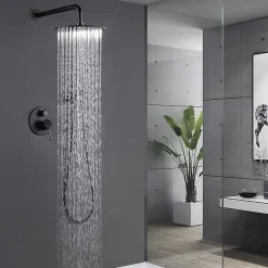 Silla Global Silla Élégant Colonne de Douche en Laiton Encastrée, Ensemble de Douche Mécanique, Noir mat* Colonne De Douche Encastrable
