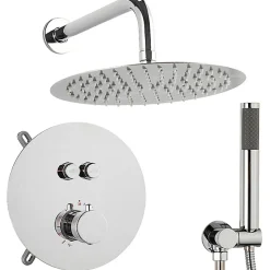 Silla Global Silla Élégant Colonne de Douche en Laiton Encastrée, Ensemble de Douche Thermostatique, Chrome