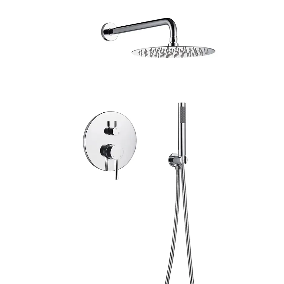 Silla Global Silla Élégant Colonne de Douche en Laiton Encastrée, Ensemble de Douche Mécanique, Chrome