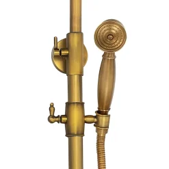 Silla Global Silla Élégant Colonne de Douche retro avec Mitigeur Réglable en Hauteur Système de Douche, Vintage Doré* Colonne De Douche Mécanique