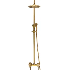 Silla Global Silla Élégant Colonne de Douche retro avec Mitigeur Réglable en Hauteur Système de Douche, Vintage Doré* Colonne De Douche Mécanique