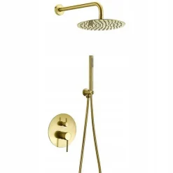 Silla Global Silla Élégant Colonne de Douche en Laiton Encastrée, Ensemble de Douche Mécanique, Doré
