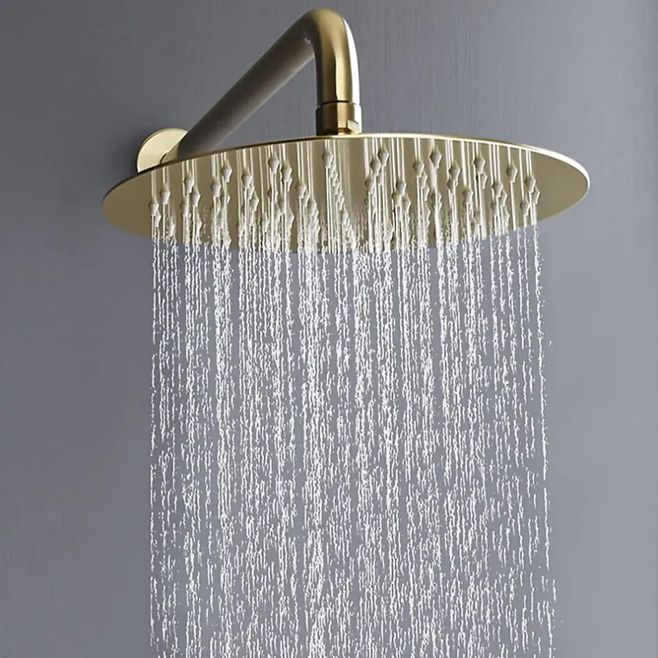 Silla Global Silla Élégant Colonne de Douche en Laiton Encastrée, Ensemble de Douche Mécanique, Doré