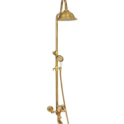 Silla Global Silla Élégant Colonne de Douche retro avec Mitigeur Réglable en Hauteur Système de Douche, Vintage Doré* Colonne De Douche Mécanique