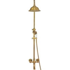 Silla Global Silla Élégant Colonne de Douche retro avec Mitigeur Réglable en Hauteur Système de Douche, Vintage Doré* Colonne De Douche Mécanique