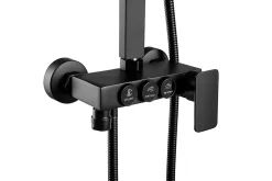 Silla Global Silla Élégant Colonne de Douche avec Mitigeur Réglable en Hauteur Système de Douche, Noir* Colonne De Douche Mécanique