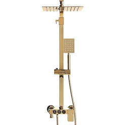 Silla Global Silla Élégant Colonne de Douche avec Mitigeur Réglable en Hauteur Système de Douche, Doré* Colonne De Douche Mécanique