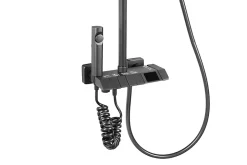 Silla Global Silla Élégant Colonne de Douche avec Mitigeur Réglable en Hauteur Système de Douche, Gris
