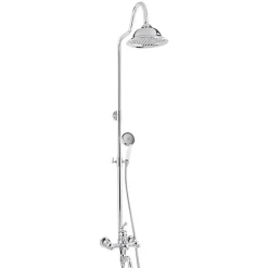 Silla Global Silla Élégant Colonne de Douche retro avec Mitigeur Réglable en Hauteur Système de Douche, Chrome* Colonne De Douche Mécanique