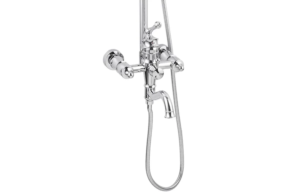 Silla Global Silla Élégant Colonne de Douche retro avec Mitigeur Réglable en Hauteur Système de Douche, Chrome* Colonne De Douche Mécanique