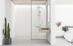 Silla Global Silla Élégant Colonne de Douche avec Mitigeur Réglable en Hauteur Système de Douche, Chrome* Colonne De Douche Mécanique