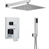 Silla Global Silla Élégant Colonne de Douche en Laiton Encastrée, Ensemble de Douche Mécanique, Chrome