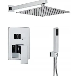 Silla Global Silla Élégant Colonne de Douche en Laiton Encastrée, Ensemble de Douche Mécanique, Chrome