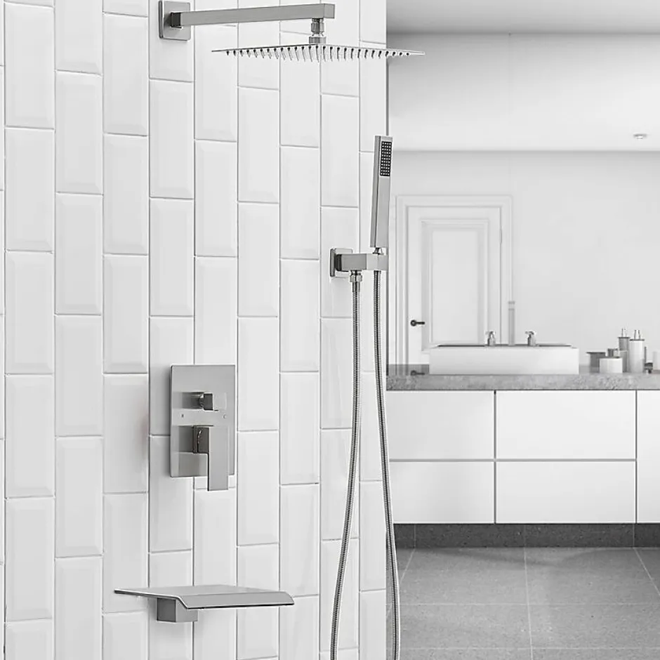 Silla Global Silla Élégant Colonne de Douche en Laiton Encastrée, Ensemble de Douche Mécanique, Chrome