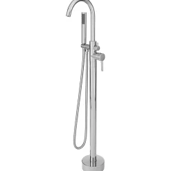 Silla Global Silla élégant Robinet de Baignoire sur pied avec inverseur et bec rotatif avec douchette et flexible, Chrome* Robinet De Baignoire