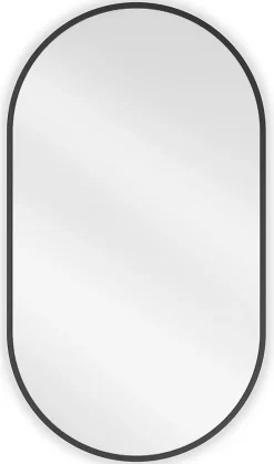Silla Global SILLA Miroir mural ovale, 80 x 45 cm, cadre noir