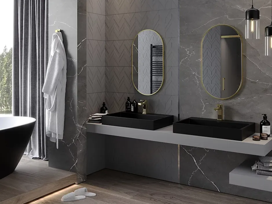 Silla Global SILLA Miroir mural ovale, 80 x 45 cm, cadre doré* Miroir Grossissant
