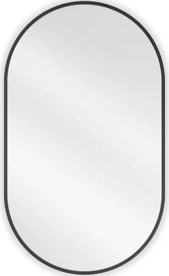 Silla Global SILLA Miroir mural ovale, 85 x 50 cm, cadre noir
