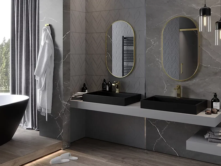 Silla Global SILLA Miroir mural ovale, 85 x 50 cm, cadre doré* Miroir Grossissant