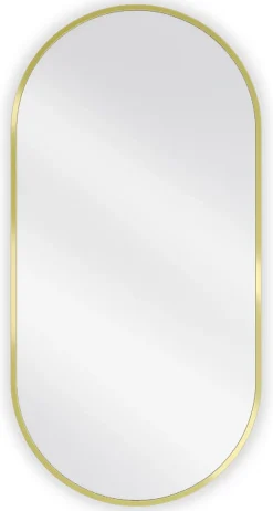 Silla Global SILLA Miroir mural ovale, 90 x 45 cm, cadre doré
