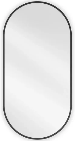 Silla Global SILLA Miroir mural ovale, 90 x 45 cm, cadre noir* Miroir Grossissant