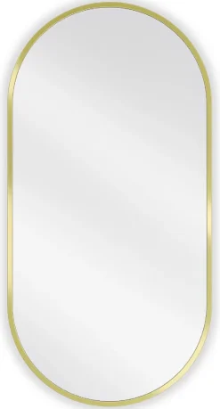 Silla Global SILLA Miroir mural ovale, 80 x 40 cm, cadre doré