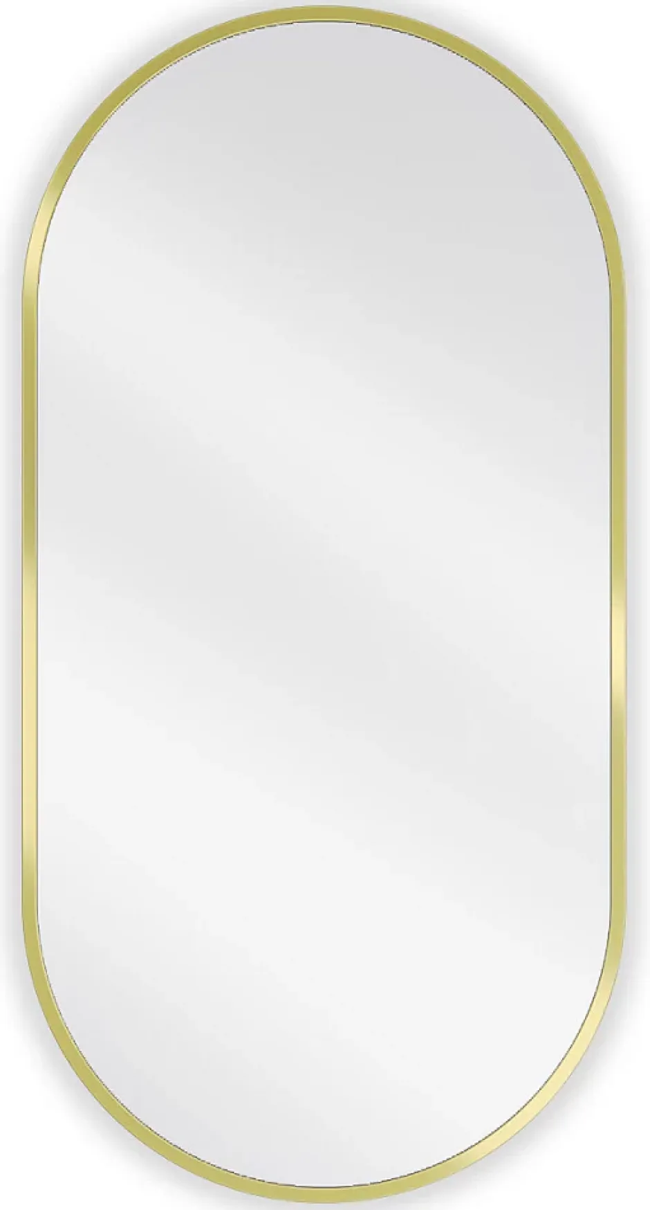 Silla Global SILLA Miroir mural ovale, 80 x 40 cm, cadre doré