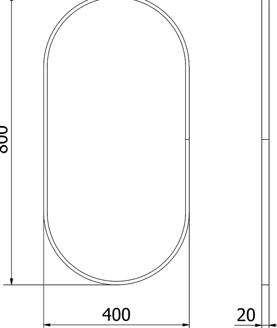 Silla Global SILLA Miroir mural ovale, 80 x 40 cm, cadre doré
