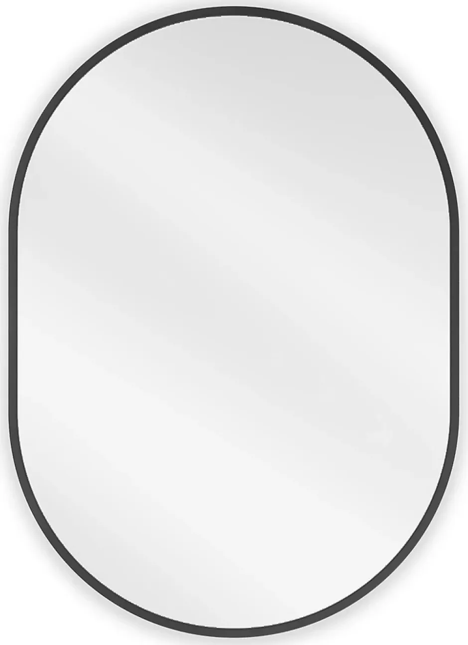 Silla Global SILLA Miroir mural ovale, 70 x 50 cm, cadre noir