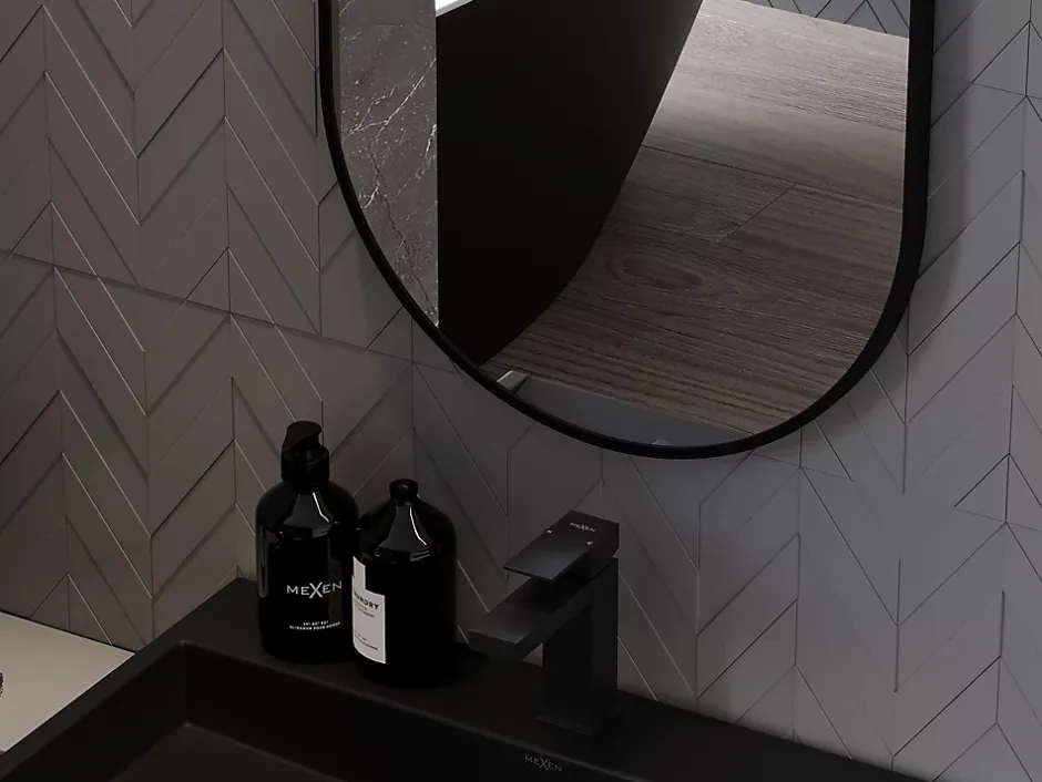 Silla Global SILLA Miroir mural ovale, 70 x 50 cm, cadre noir