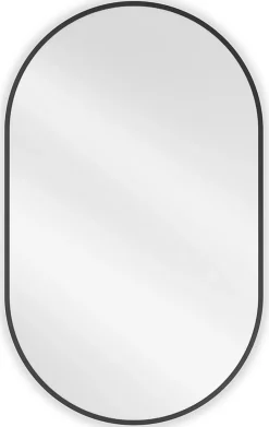 Silla Global SILLA Miroir mural ovale, 90 x 55 cm, cadre noir