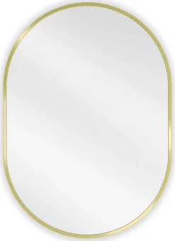 Silla Global SILLA Miroir mural ovale, 70 x 50 cm, cadre doré