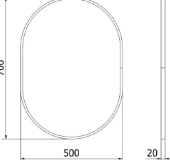Silla Global SILLA Miroir mural ovale, 70 x 50 cm, cadre doré
