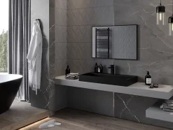 Silla Global SILLA Miroir mural rectangulaire, 90 x 60 cm, cadre noir* Miroir Grossissant