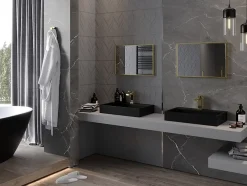 Silla Global SILLA Miroir mural rectangulaire, 60 x 40 cm, cadre doré