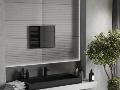 Silla Global SILLA Miroir mural rectangulaire, 50 x 40 cm, cadre noir* Miroir Grossissant