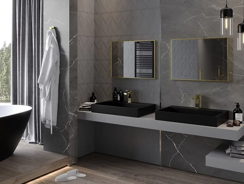Silla Global SILLA Miroir mural rectangulaire, 70 x 50 cm, cadre doré* Miroir Grossissant