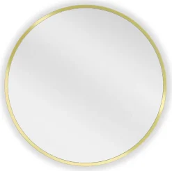 Silla Global SILLA Miroir mural rond, 30 cm, cadre doré