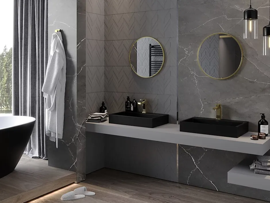 Silla Global SILLA Miroir mural rond, 30 cm, cadre doré