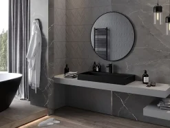 Silla Global SILLA Miroir mural rond, 90 cm, cadre noir* Miroir Grossissant
