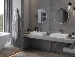 Silla Global SILLA Miroir mural rond, 60 cm, cadre blanc
