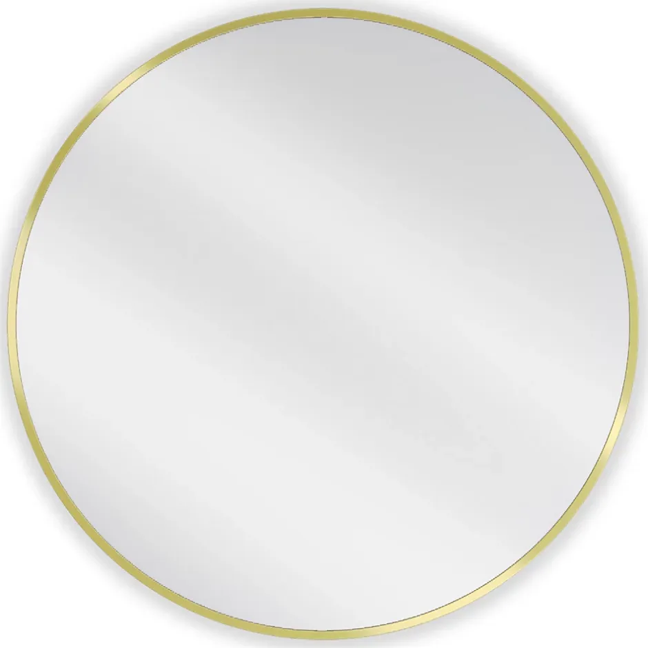 Silla Global SILLA Miroir mural rond, 70 cm, cadre doré
