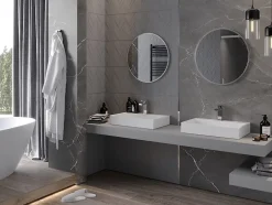 Silla Global SILLA Miroir mural rond, 60 cm, cadre chromé