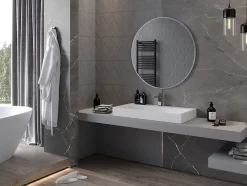 Silla Global SILLA Miroir mural rond, 90 cm, cadre chromé* Miroir Grossissant