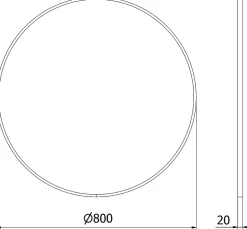 Silla Global SILLA Miroir mural rond, 80 cm, cadre chromé* Miroir Grossissant
