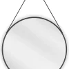 Silla Global SILLA Miroir mural rond, 60 cm, cadre noir