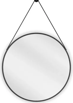 Silla Global SILLA Miroir mural rond, 60 cm, cadre noir